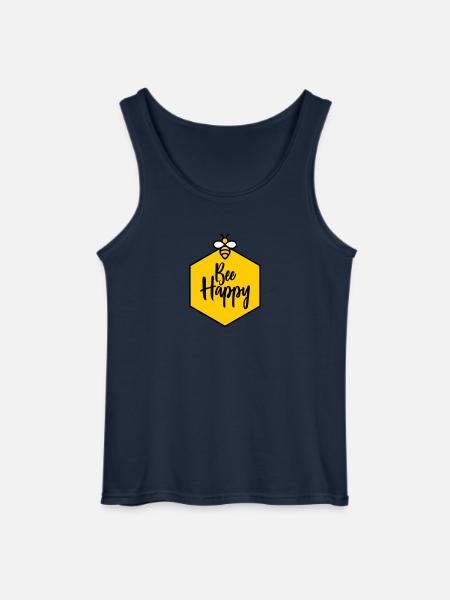 Bee Happy - Gildan Männer Tank Top - Navy