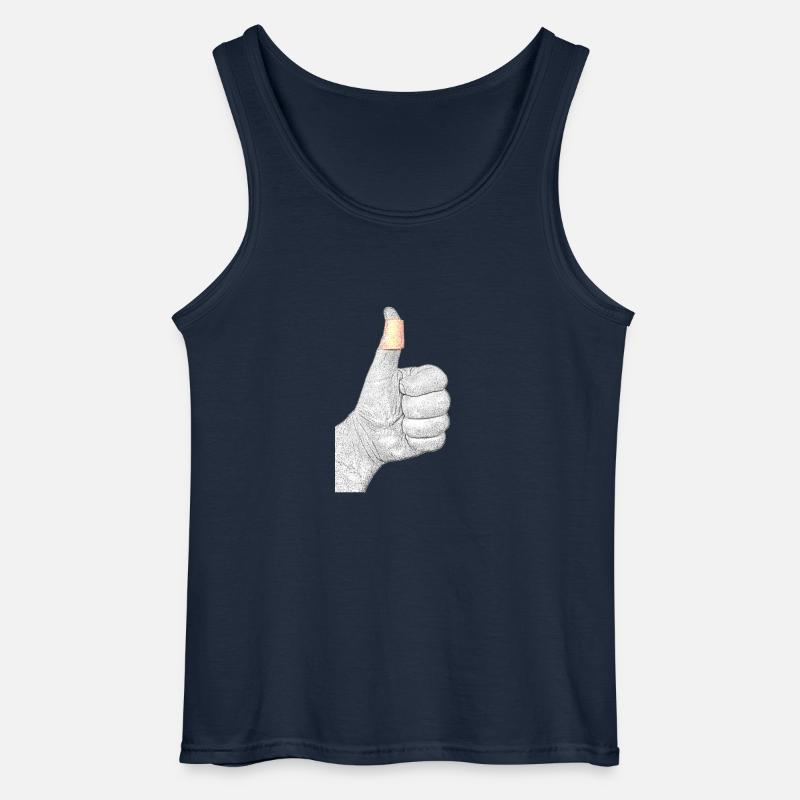 Hand mit Pflaster - Gildan Männer Tank Top - Navy