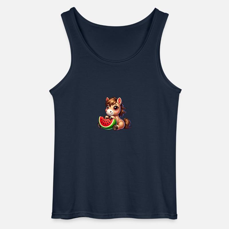 Fruchtiges Sommerpferd Wassermelone - Gildan Männer Tank Top - Navy