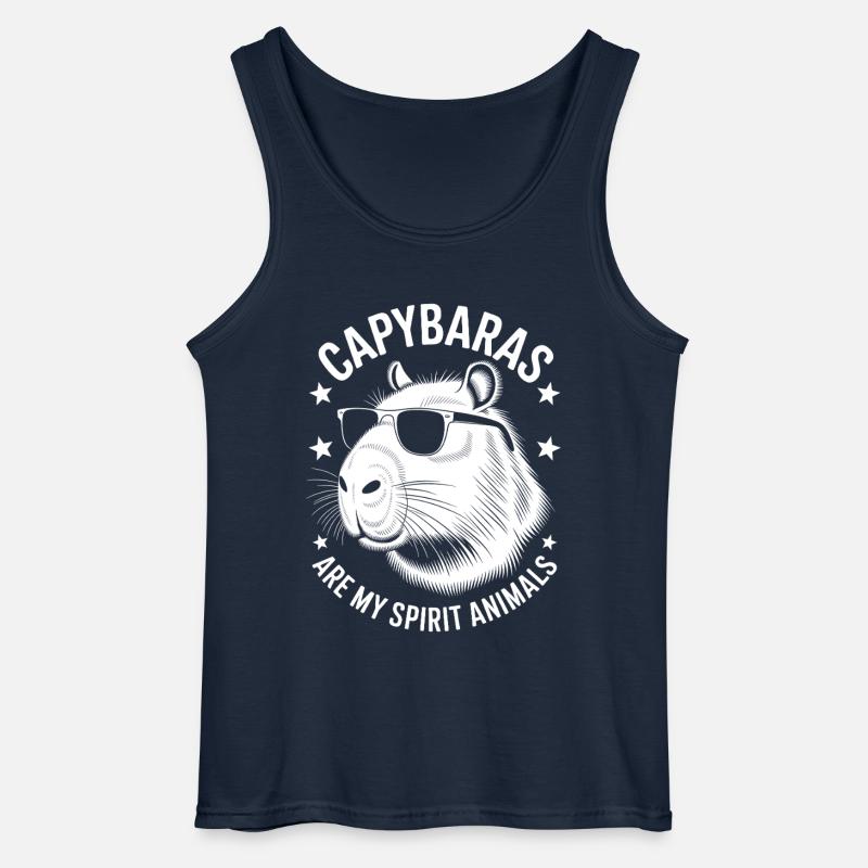 Capybara Spruch Lustiges Capybara Geschenk - Gildan Männer Tank Top - Navy
