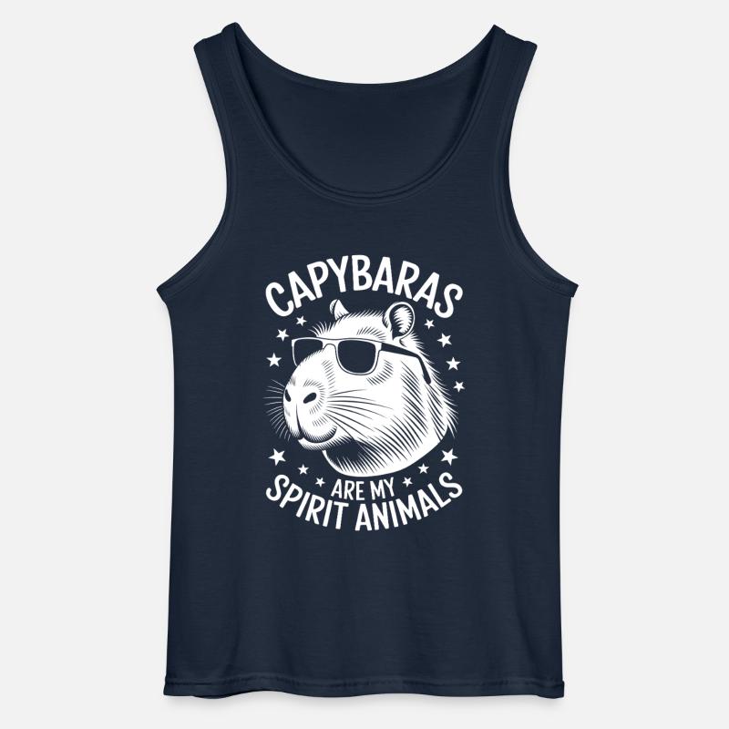 Capybara Spruch Lustiges Capybara Geschenk - Gildan Männer Tank Top - Navy