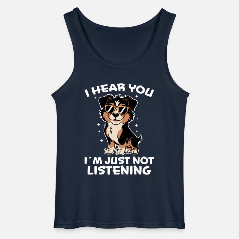Australian Shepherd Lustiges Aussie Geschenk - Gildan Männer Tank Top - Navy