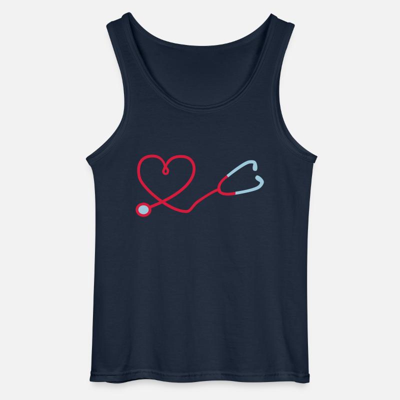 2541614 132910789 Stethoskop - Gildan Männer Tank Top - Navy