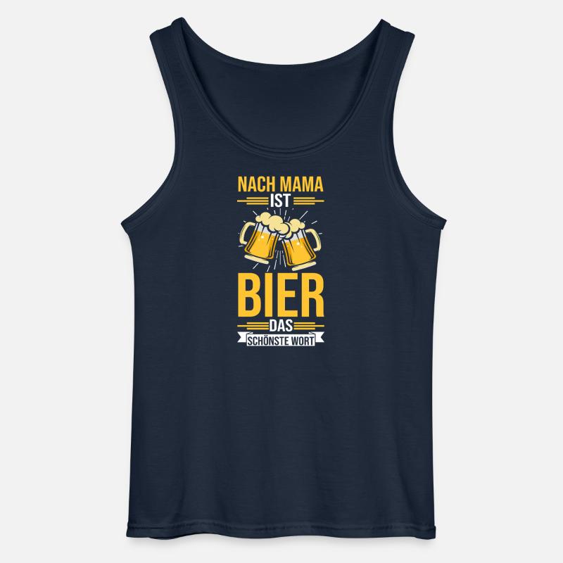 Bier Bierliebhaberin Mutter Mama - Gildan Männer Tank Top - Navy