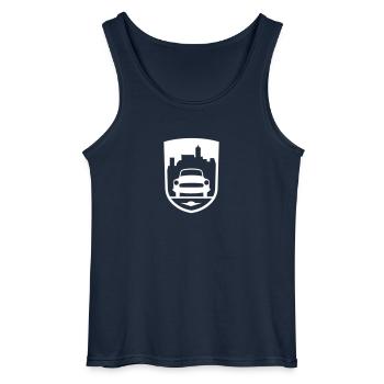 Wartburg Eisenach Wappen - Gildan Männer Tank Top - Navy - Vorne - AI Model Male 185 dark (185cm)