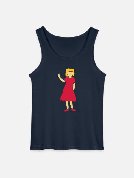 Mädchen Silhouette Peace Zeichen - Gildan Männer Tank Top - Navy