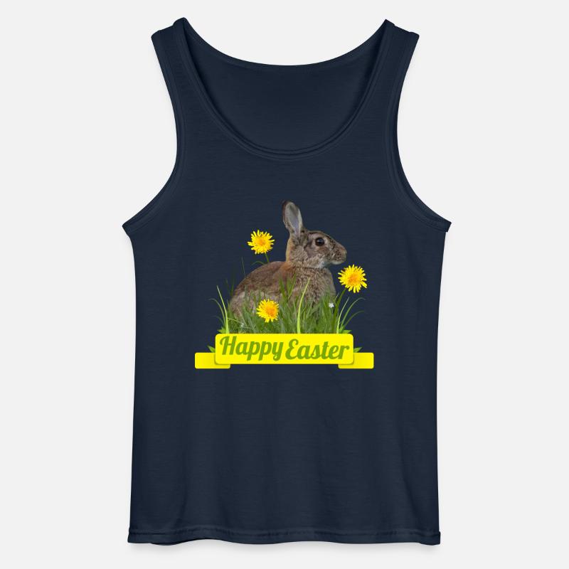 Happy Easter rabbit cony - Gildan Männer Tank Top - Navy