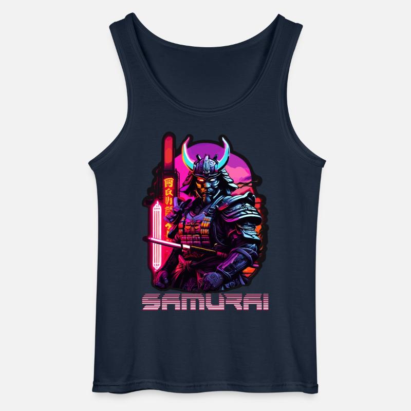 Samurai - Canotta da uomo Gildan - navy