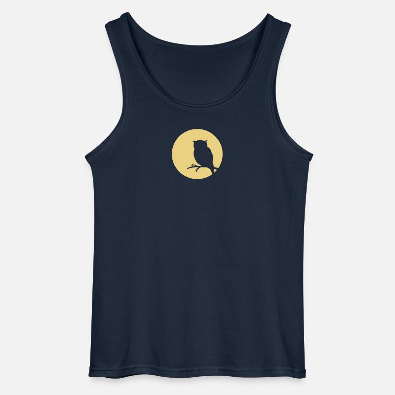 Moon owl - Gildan Männer Tank Top - Navy
