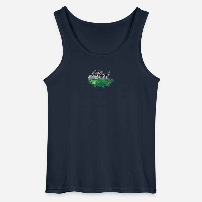 Das ist Gotland - Der Ringwall - Gildan Männer Tank Top - Navy