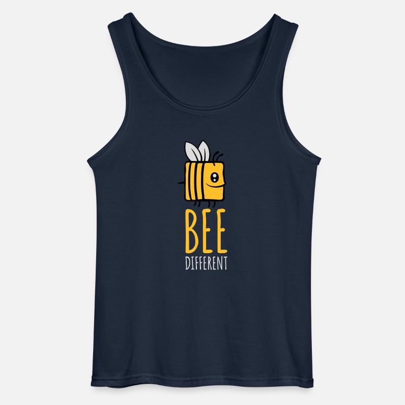 bee different Spruch Quote - Gildan Men’s Tank Top - navy