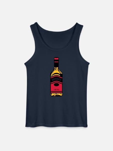 Whisky-Flasche - Gildan Männer Tank Top - Navy