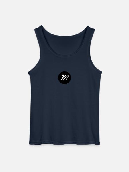 m in the circle black - Gildan Men’s Tank Top - navy