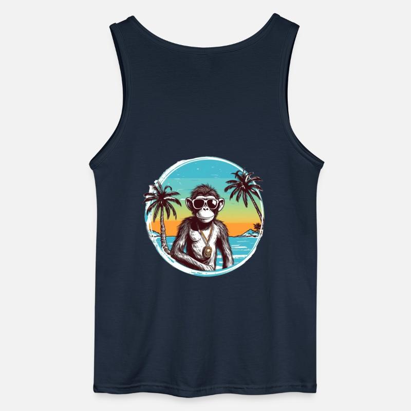 Cool Affe*Sommer Strand Design - Gildan Männer Tank Top - Navy