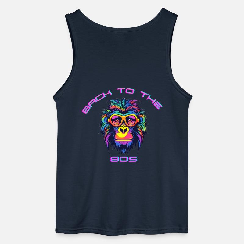 Psychedelischer Gorilla mit Sonnenbrille - Gildan Männer Tank Top - Navy