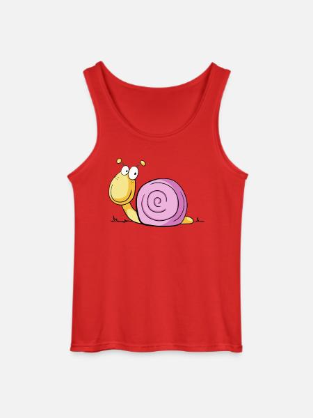 Sweet Little Snail I Comic - Gildan Men’s Tank Top - red