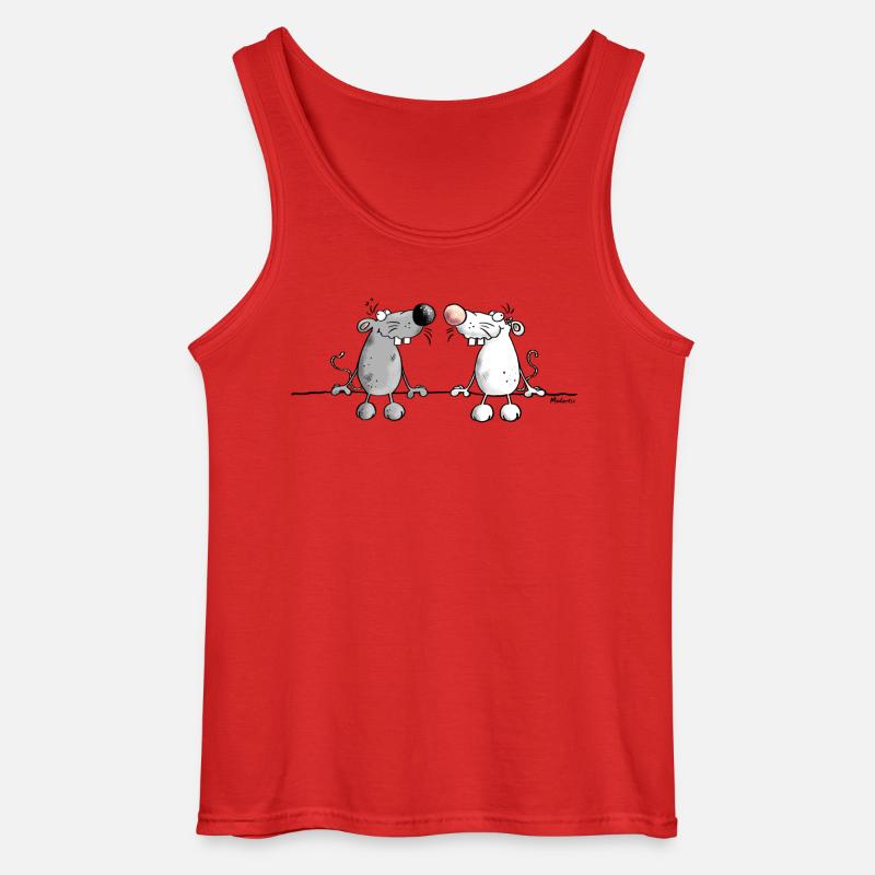 Love Mäuse - Gildan Männer Tank Top - Rot