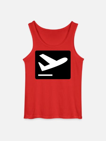 Airplane taking off - Gildan Men’s Tank Top - red
