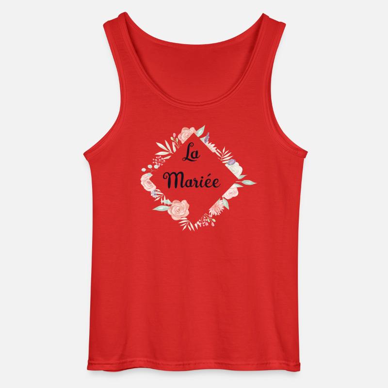 Romantische Blumen Die Braut - Gildan Männer Tank Top - Rot