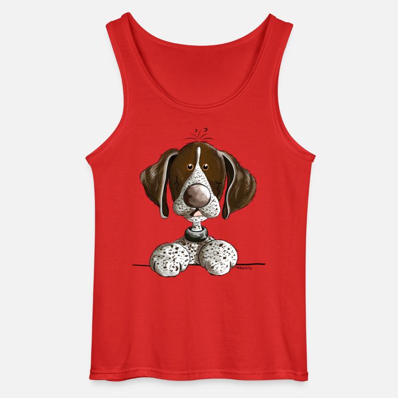 Drolliger Deutsch Kurzhaar - Gildan Männer Tank Top - Rot
