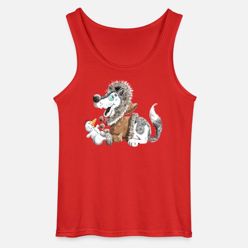 Süßer Husky - Huskys - Schlittenhund - Geschenk - Gildan Männer Tank Top - Rot