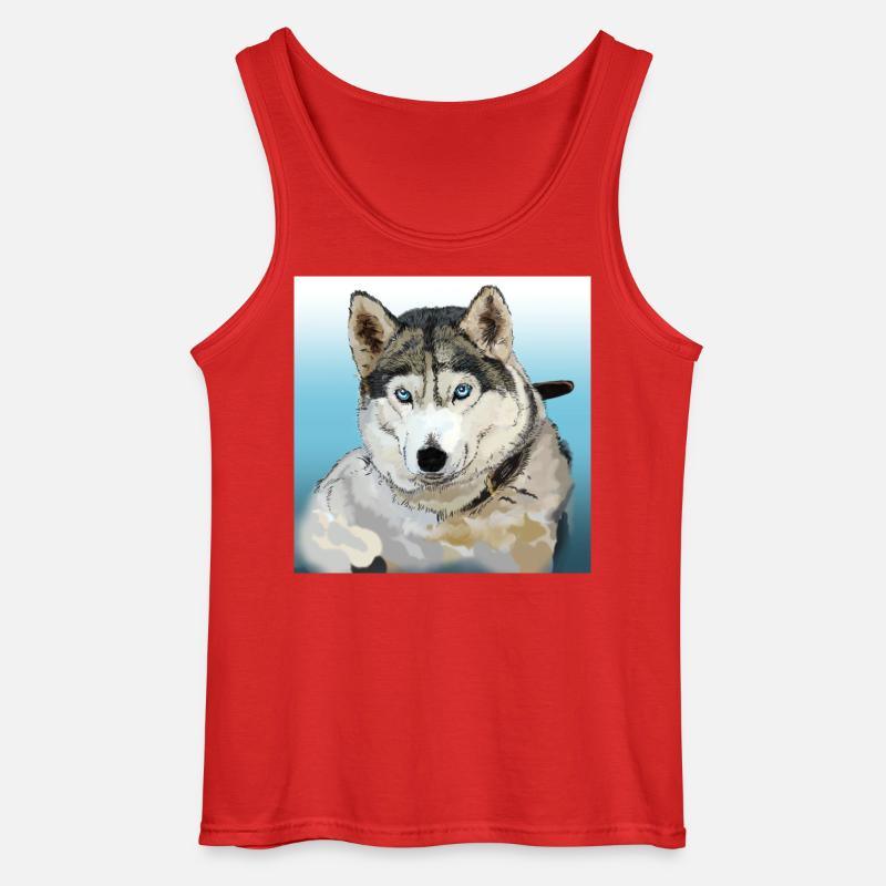 Husky - Gildan Männer Tank Top - Rot