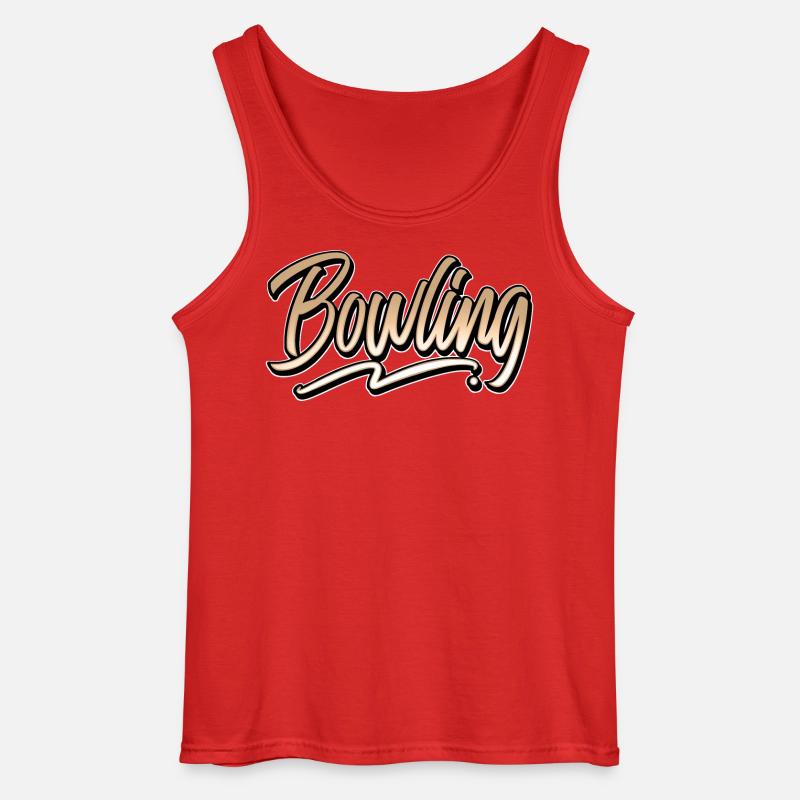 Bowling - Gildan Männer Tank Top - Rot