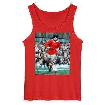 Football Icon - Gildan Men’s Tank Top - red - Front - AI Model Male 185 dark (185cm)