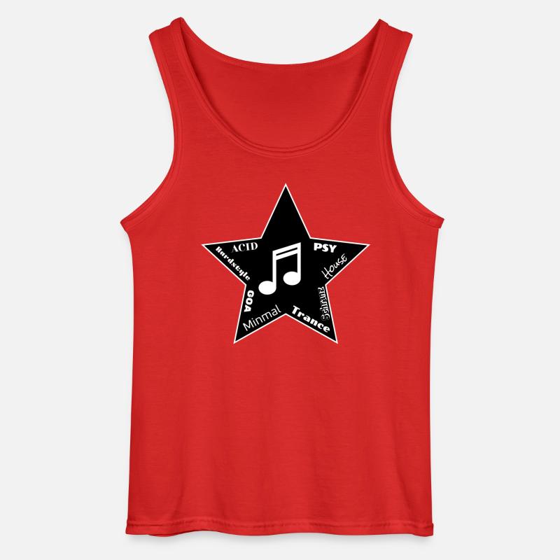 EDM Techno Stern - Gildan Männer Tank Top - Rot