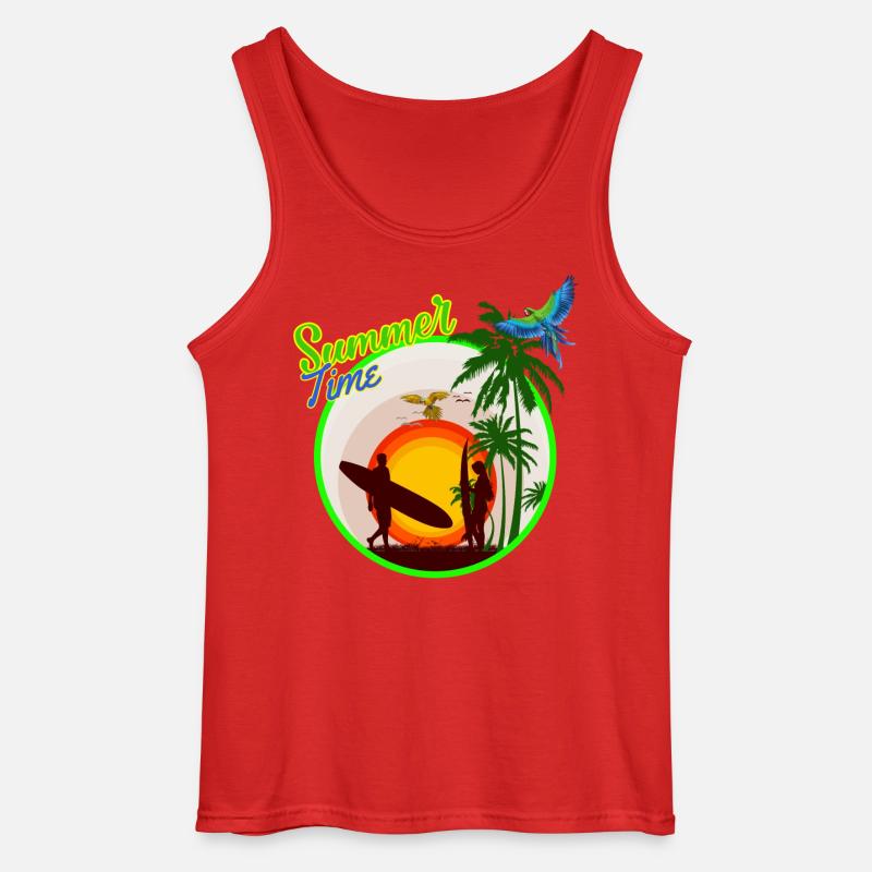 Sommerzeit - Gildan Männer Tank Top - Rot