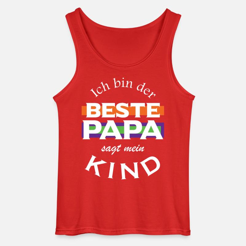 Ich bin der beste Papa - Gildan Männer Tank Top - Rot