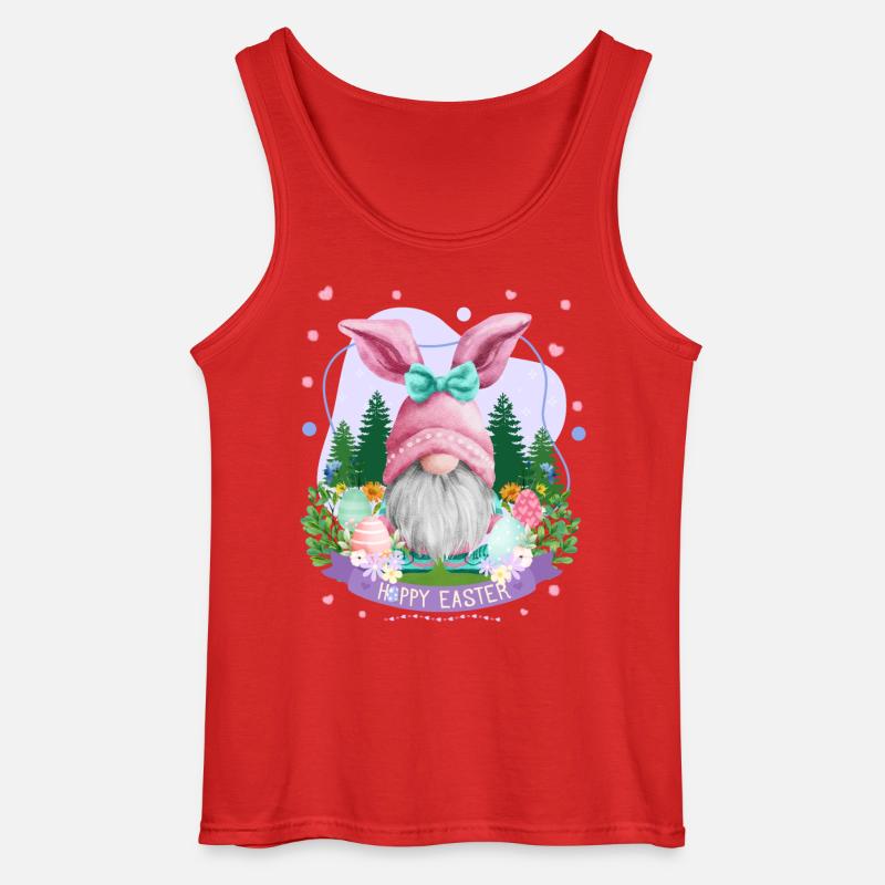 Hoppy Gnome Easter - Easter Gift Idea - Gildan Männer Tank Top - Rot