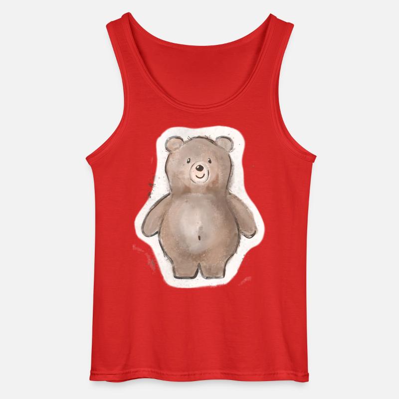 Dicker Bär - Gildan Männer Tank Top - Rot