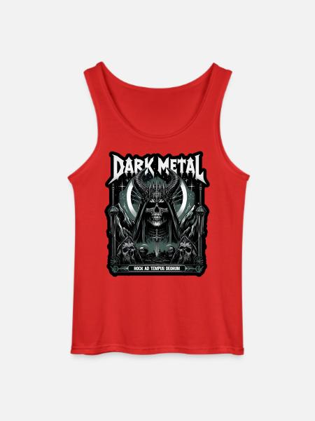 Dark Metal Skeletal Cult - Gildan Men’s Tank Top - red