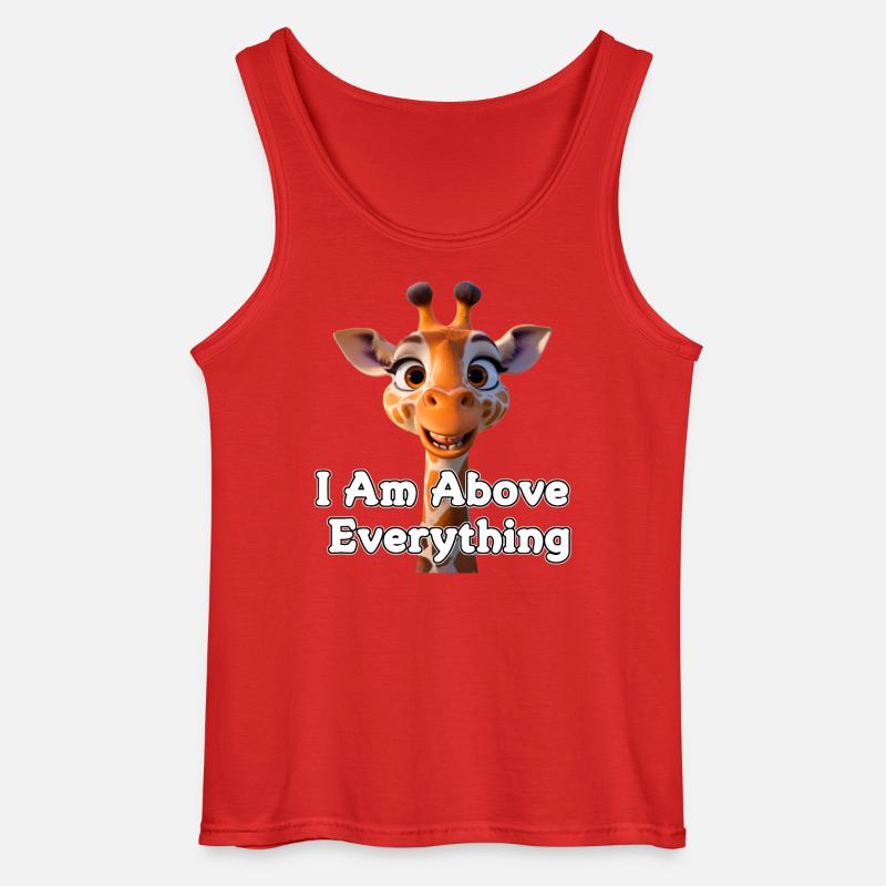 Giraffe mit Motivationsbotschaft - Gildan Männer Tank Top - Rot