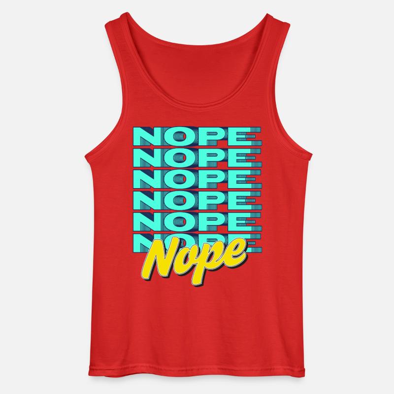 NOPE – Bold & Sassy Statement - Gildan Männer Tank Top - Rot