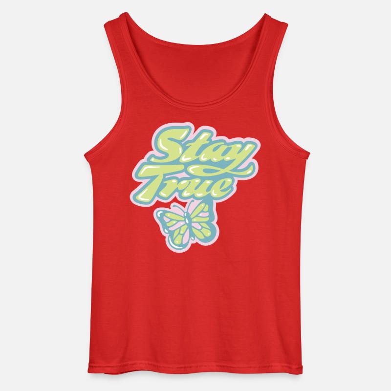 Stay True – Soft Pastel Retro - Gildan Männer Tank Top - Rot