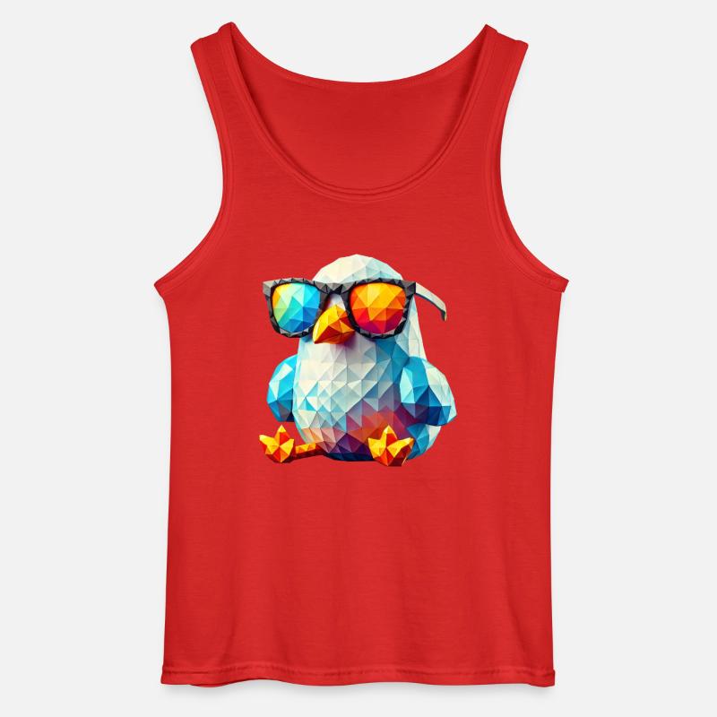 Coole Seagull Sonnenbrille - Gildan Männer Tank Top - Rot