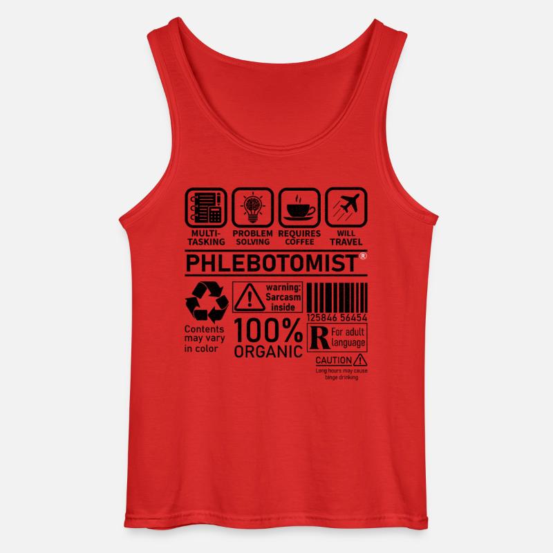 Phlebotomist multi tasking problem solving - Gildan Men’s Tank Top - red