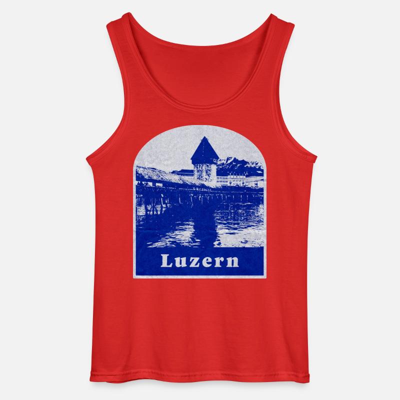 Luzern Schweiz - Gildan Männer Tank Top - Rot