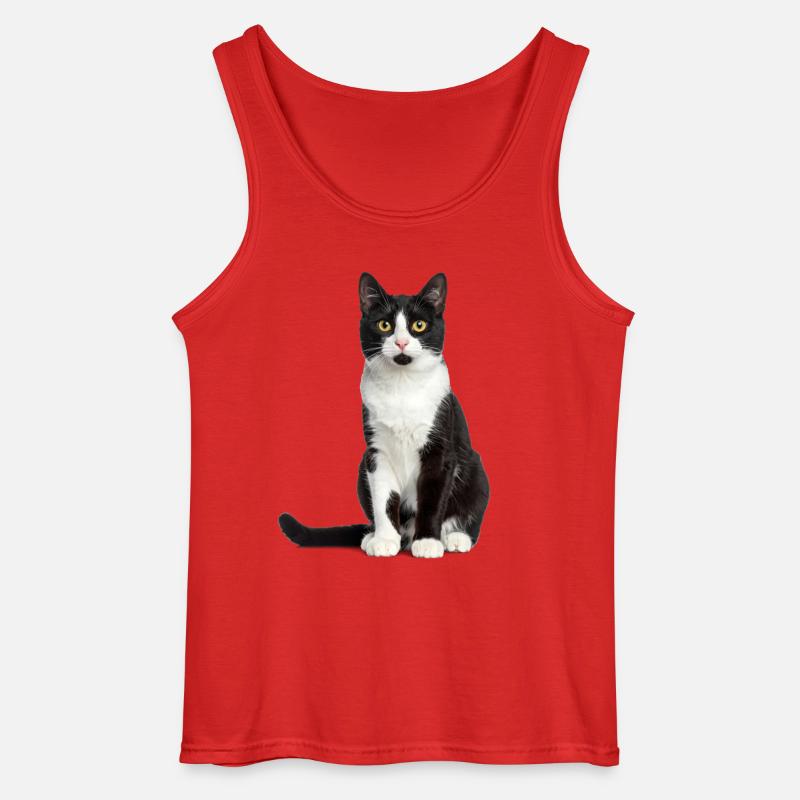 Black/White Cat – Good Pet Edition - Gildan Männer Tank Top - Rot