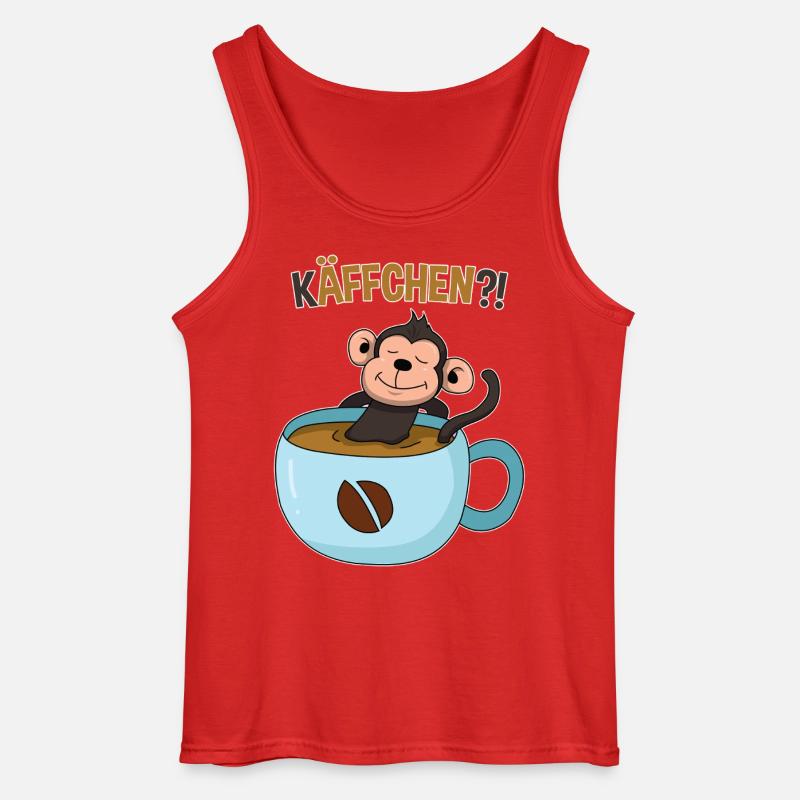 Kaffeepause mit Affe - Gildan Männer Tank Top - Rot