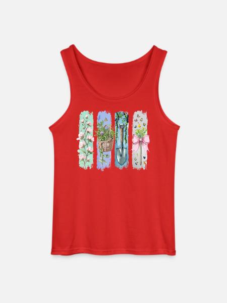 Gartenliebe Naturfreund Floral Motif - Gildan Men’s Tank Top - red