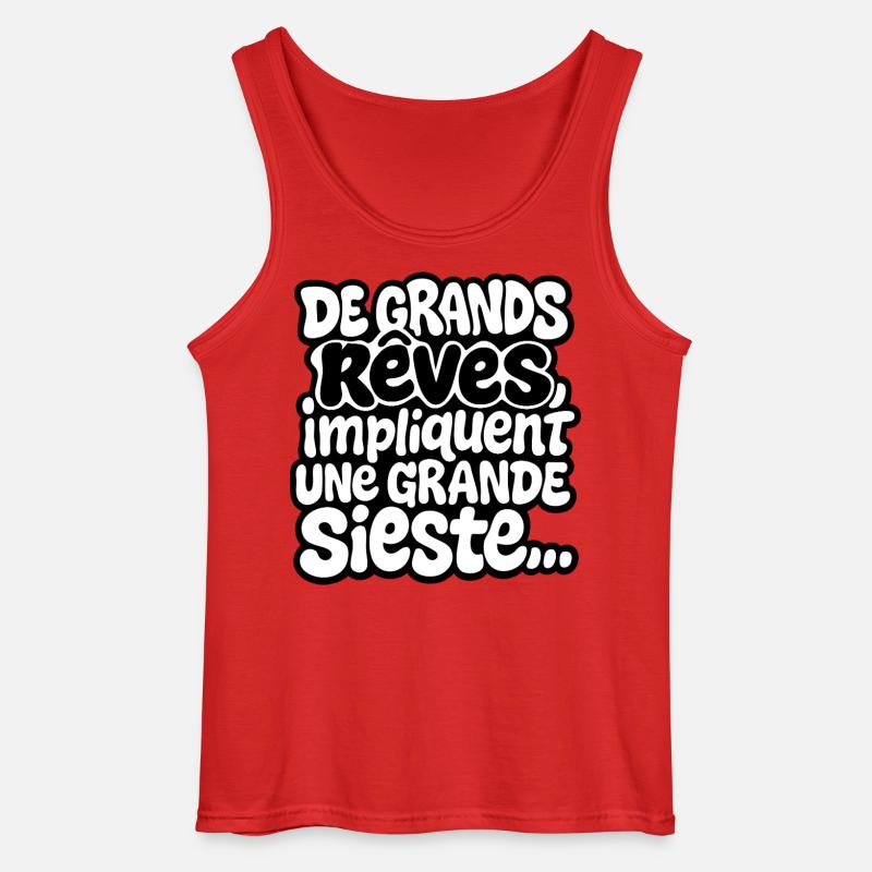 Große Träume beinhalten ein großes Nickerchen - Gildan Männer Tank Top - Rot