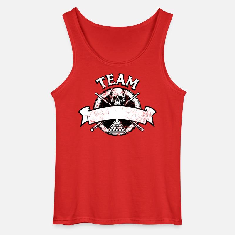 Eight Ball, Billardkugel, Billard Team Geschenk - Gildan Männer Tank Top - Rot