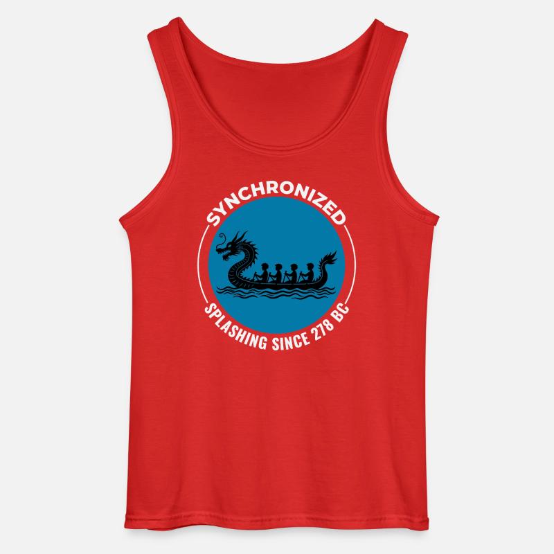 Synchronisiertes Paddeldesign - Gildan Männer Tank Top - Rot