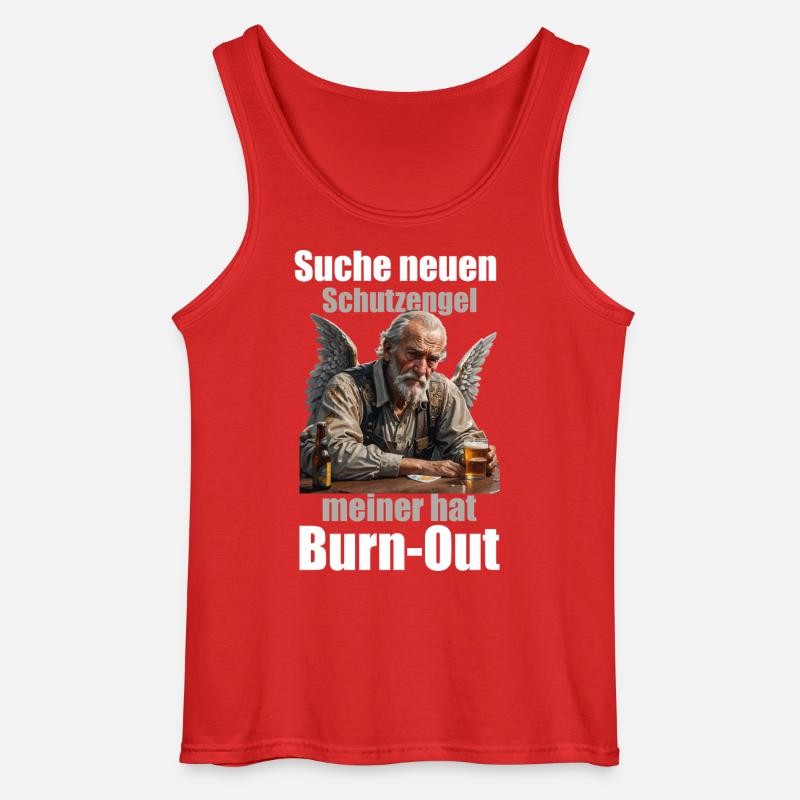Schutzengel Burnout Spruch Design - Gildan Männer Tank Top - Rot