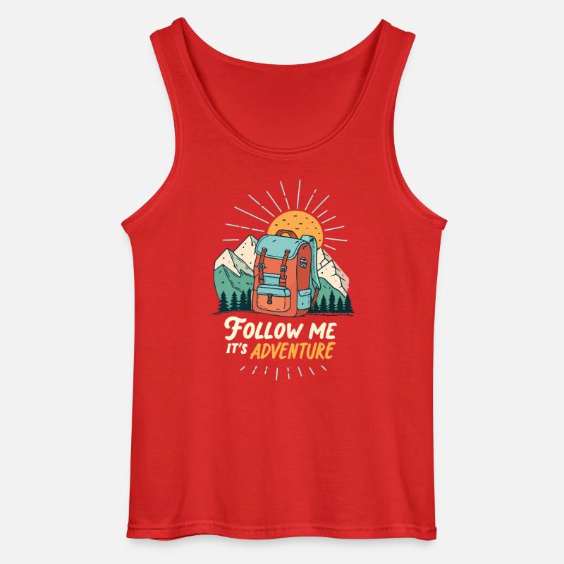 Berg-Abenteuer-Rucksack - Gildan Männer Tank Top - Rot