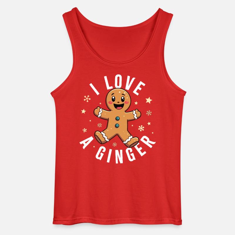 Ich liebe Ingwer - Gildan Männer Tank Top - Rot