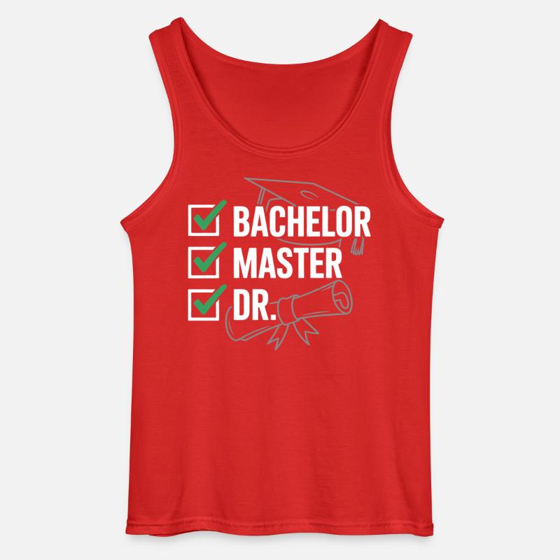 Abschlussbanner Bachelor Master Dr - Gildan Männer Tank Top - Rot